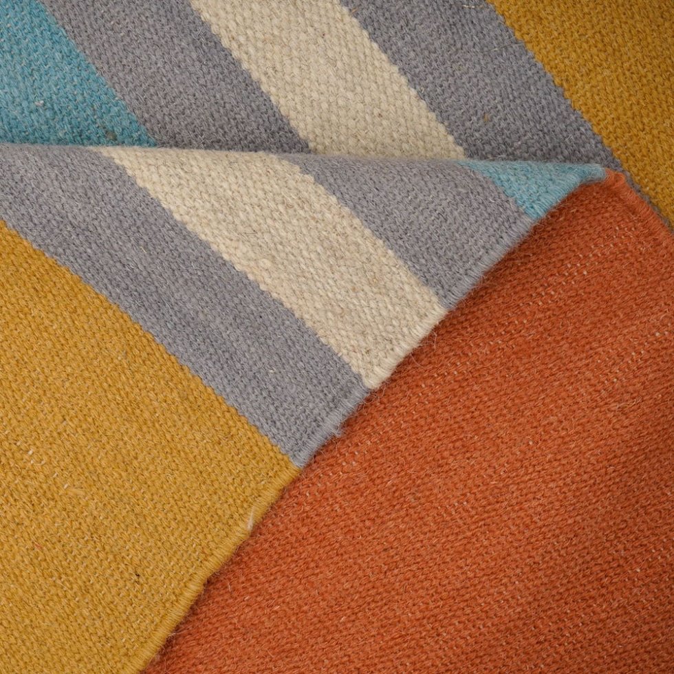 Tappeto kilim indiano a righe stile anni '90
