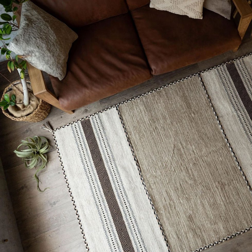 Tappeto kilim indiano moderno e d'accento