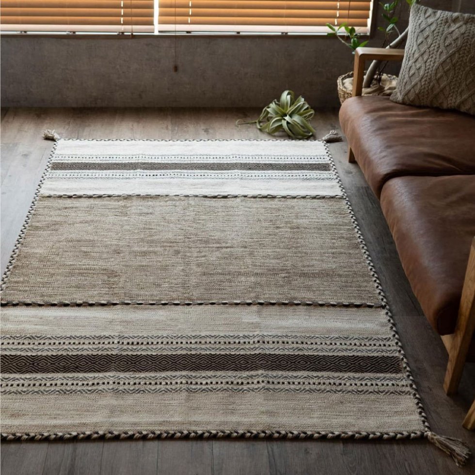 Tappeto kilim indiano moderno e d'accento