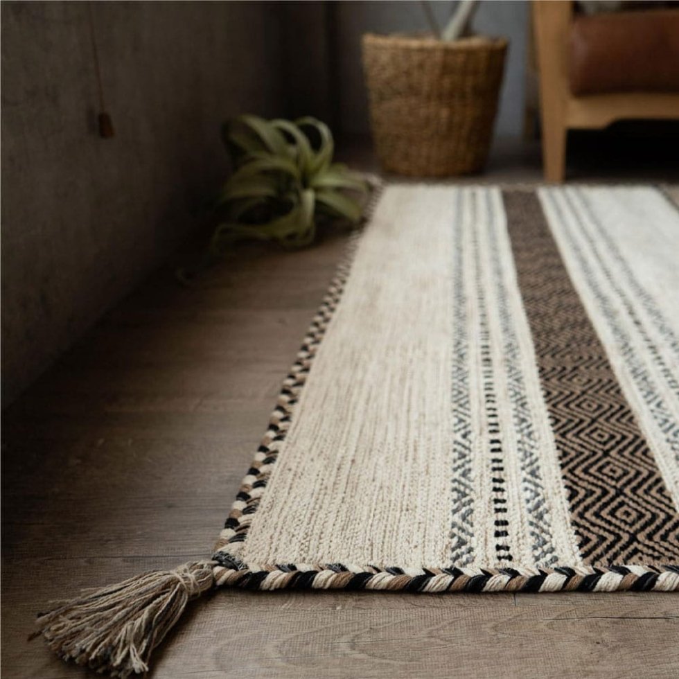 Tappeto kilim indiano moderno e d'accento