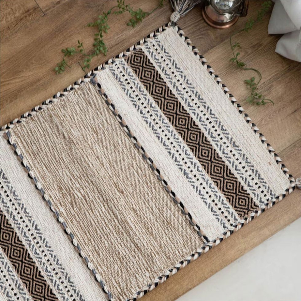 Tappeto kilim indiano moderno e d'accento