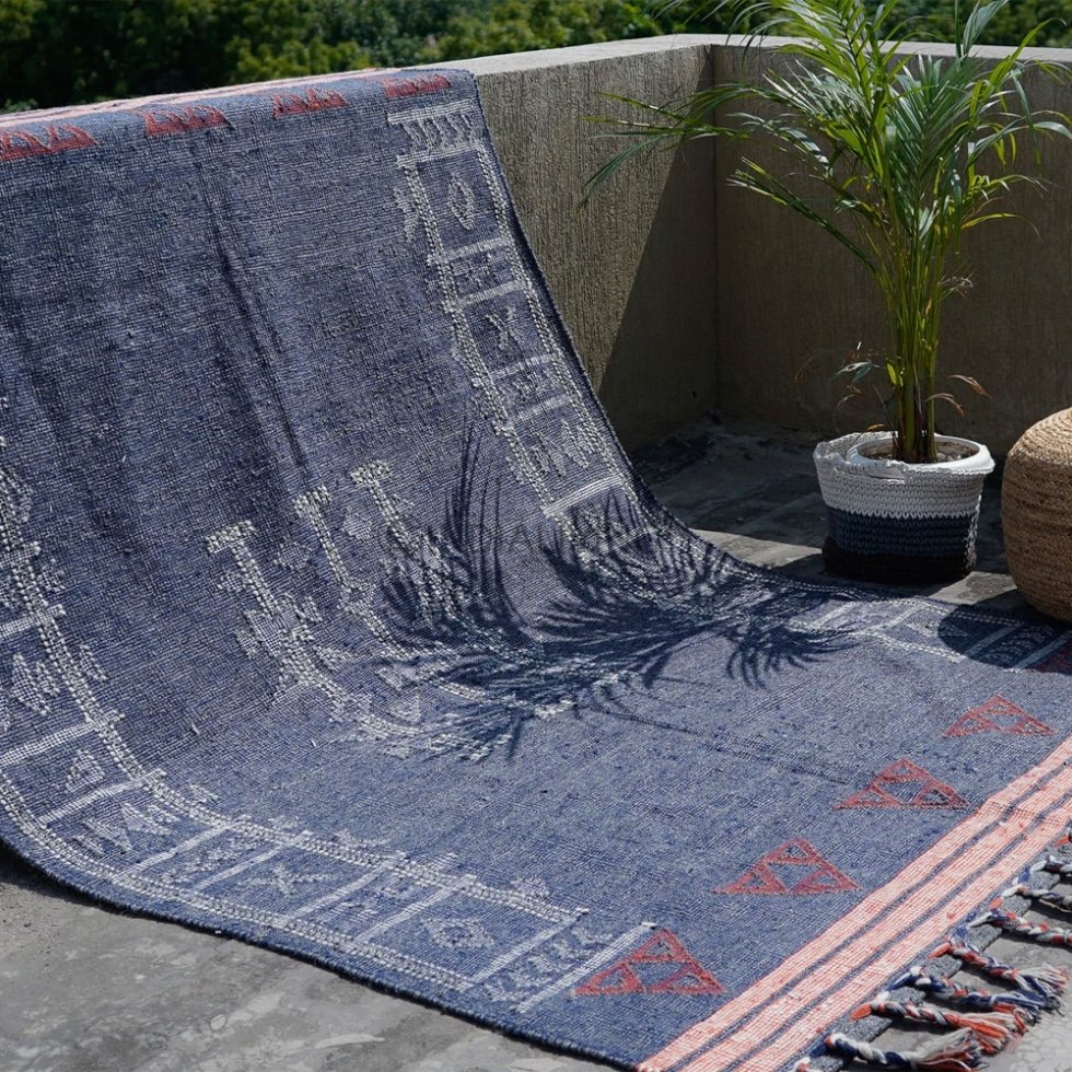 Tappeto indiano Kilim in stile antico