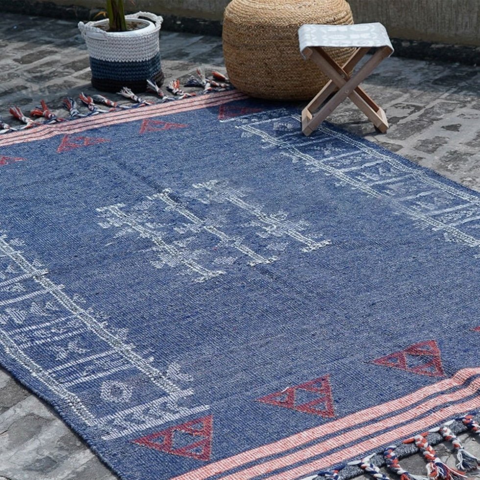 Tappeto indiano Kilim in stile antico