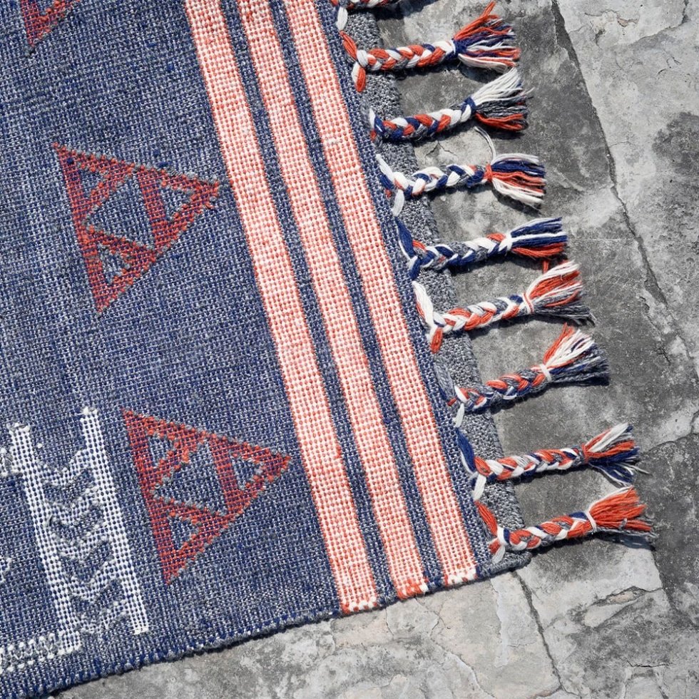 Tappeto indiano Kilim in stile antico
