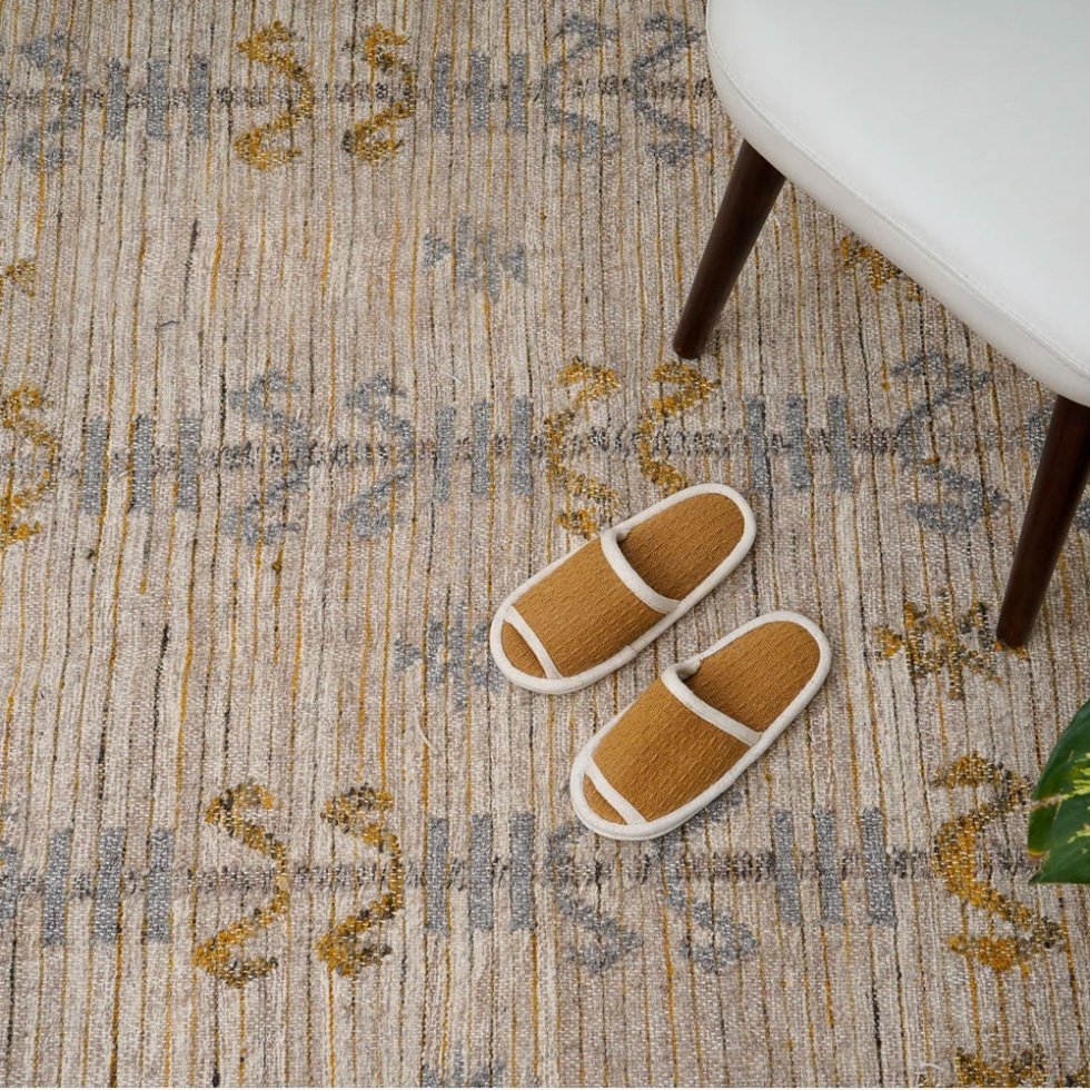Tappeto kilim beige in stile turco
