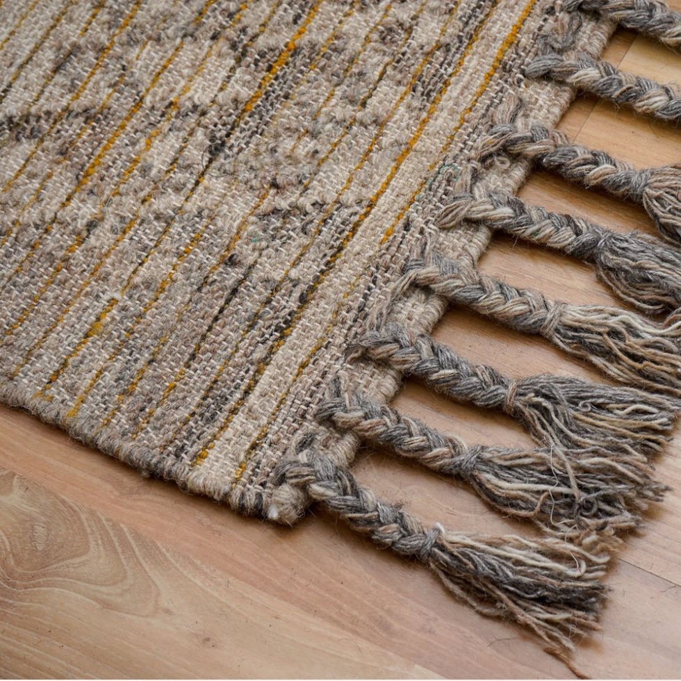 Tappeto kilim beige in stile turco