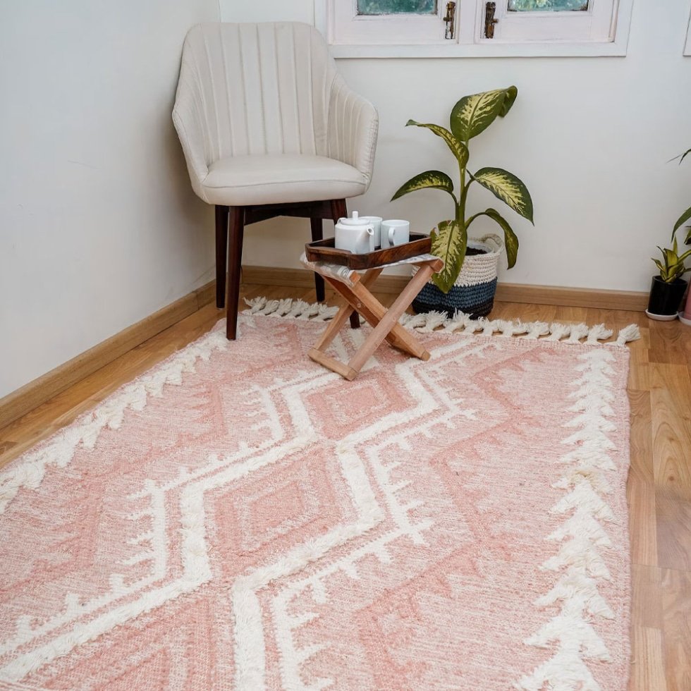Tappeto kilim morbido color frassino
