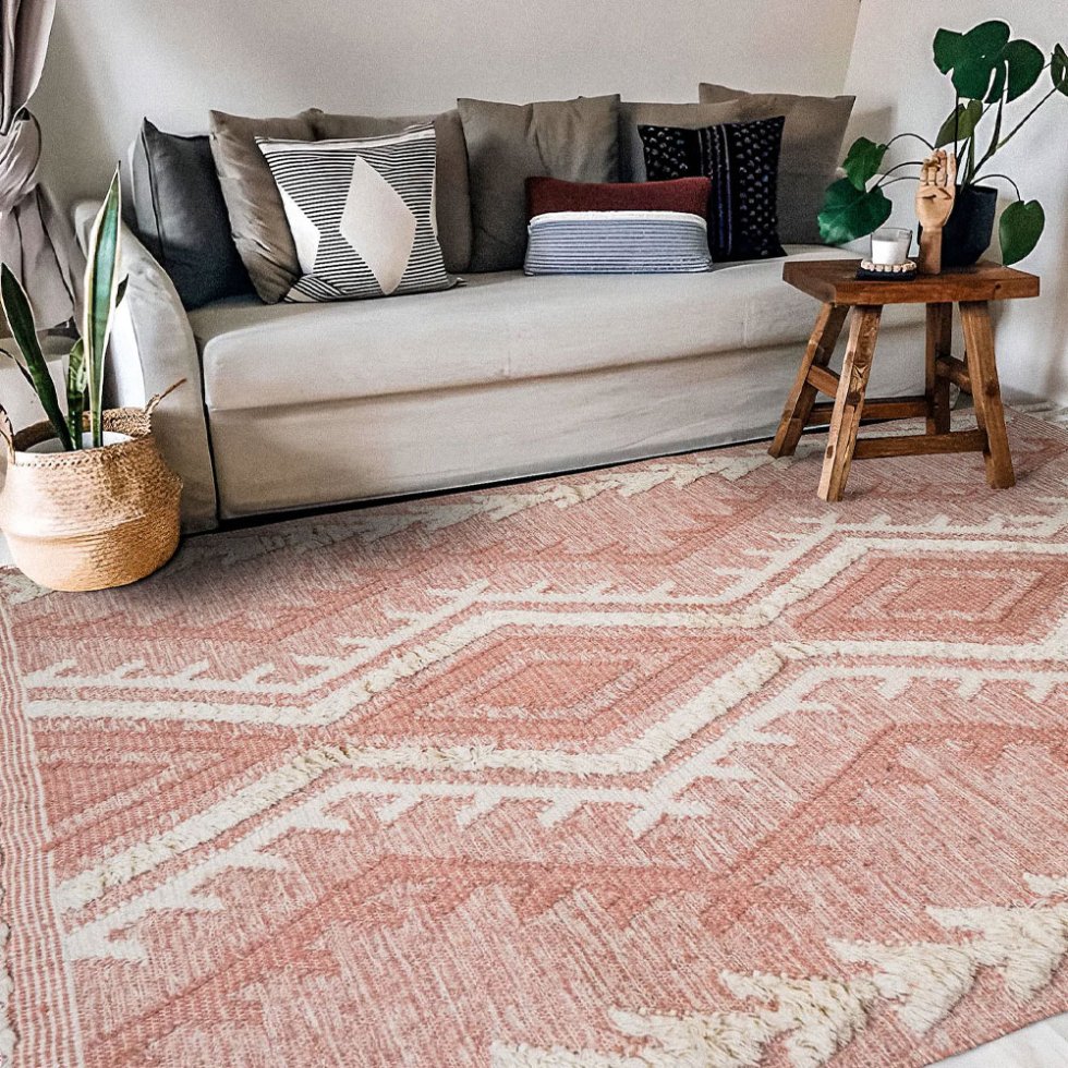 Tappeto kilim morbido color frassino