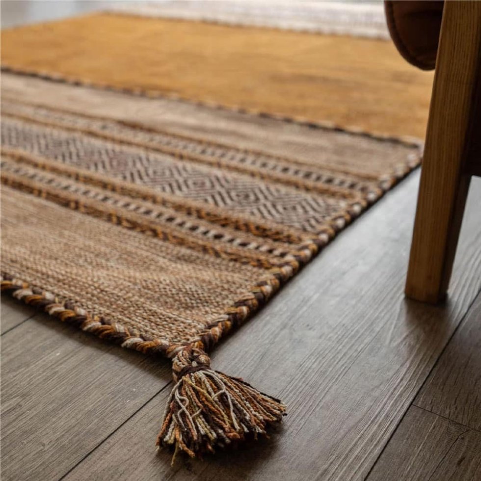 Tappeto kilim indiano marrone