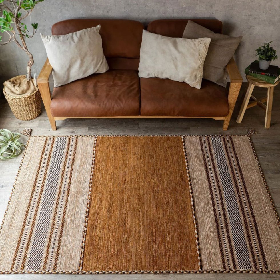 Tappeto kilim indiano marrone