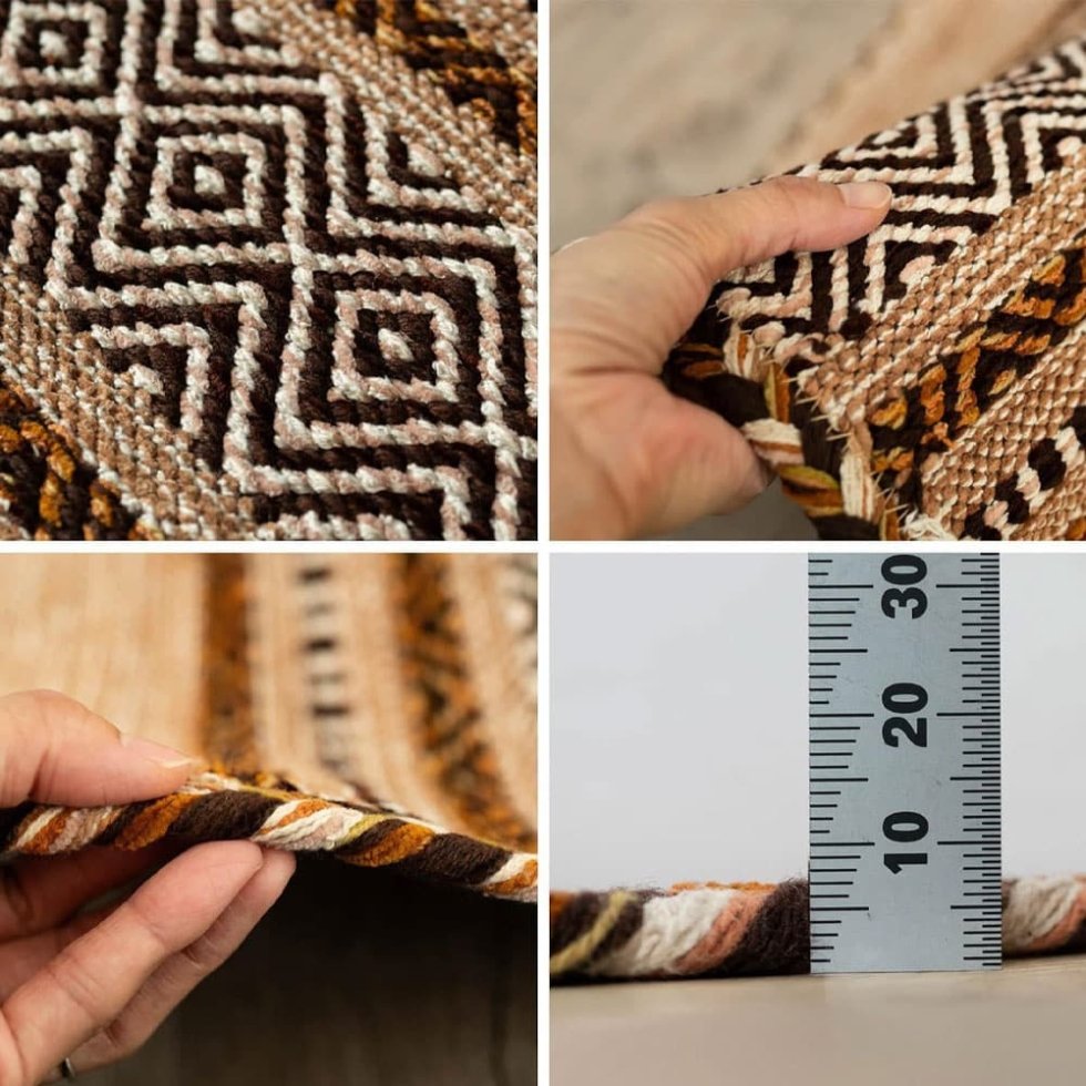 Tappeto kilim indiano marrone