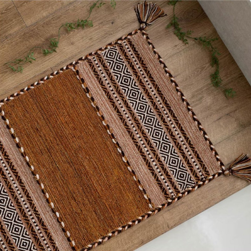 Tappeto kilim indiano marrone