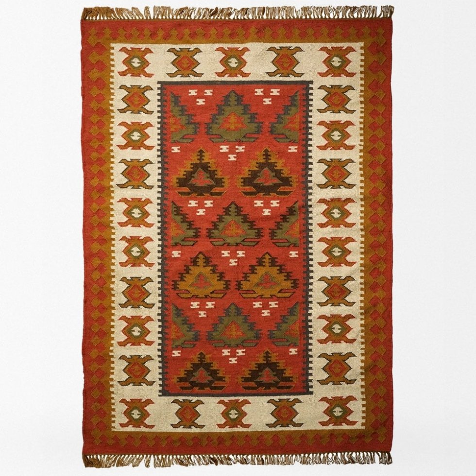Tappeto kilim indiano ispirato al Natale