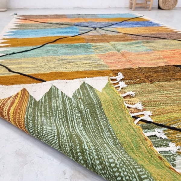 Tappeto kilim marocchino colorato