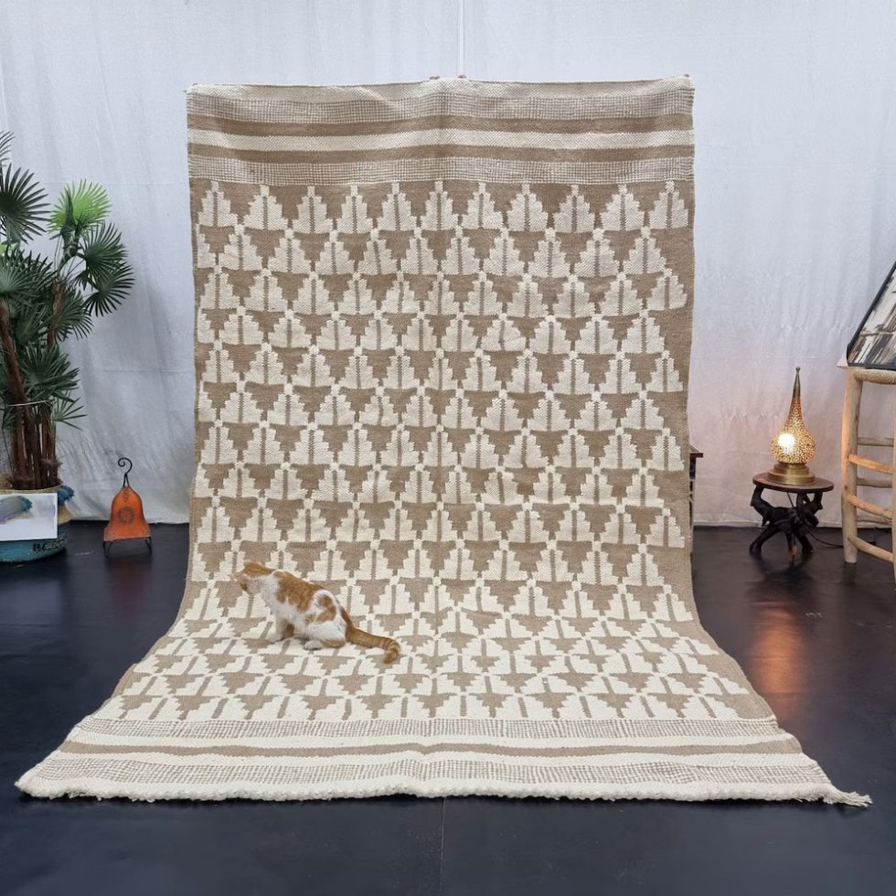 Tappeto kilim marocchino crema