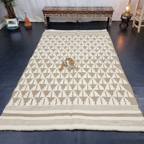 Tappeto kilim marocchino crema