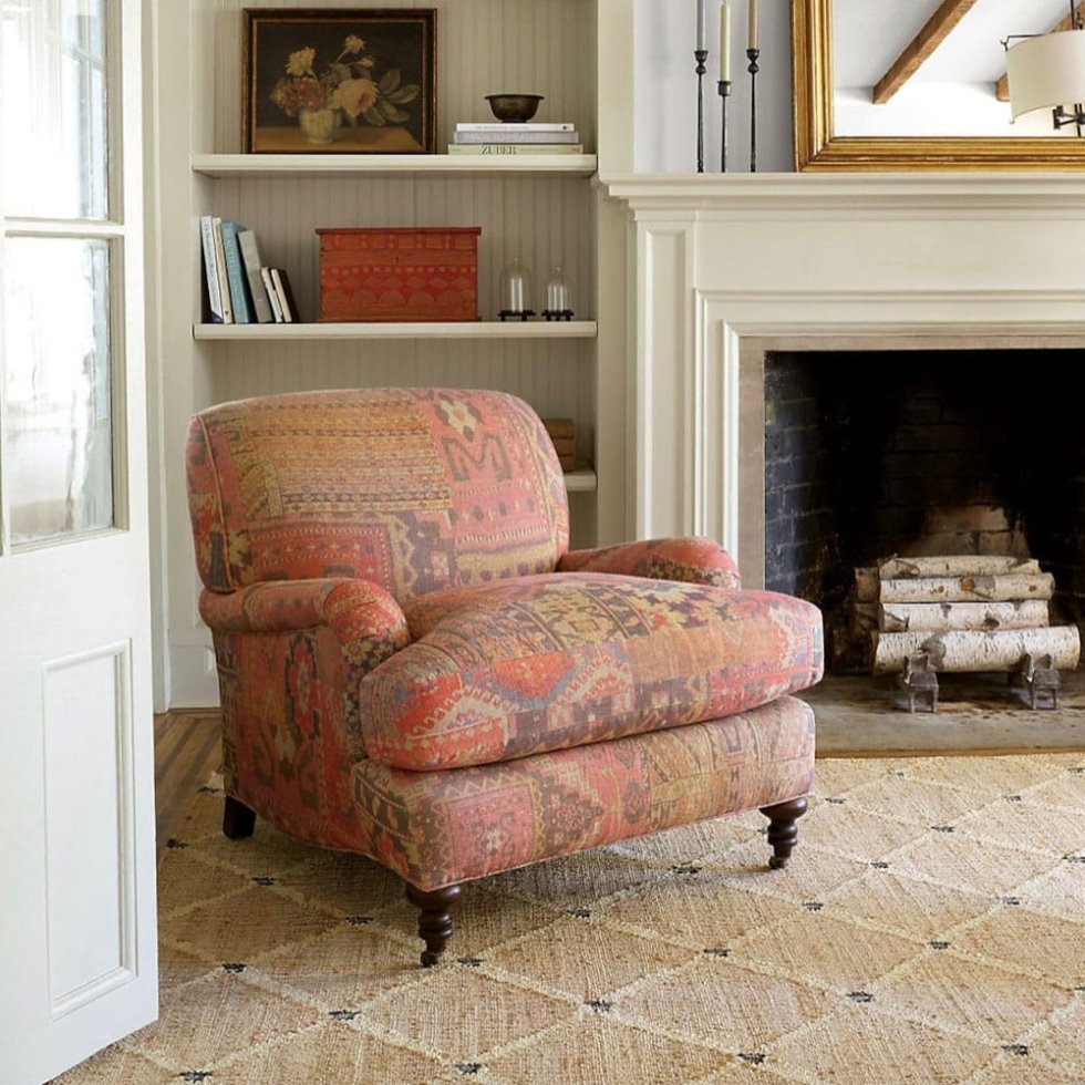 Tappeto indiano Kilim in iuta diamantata