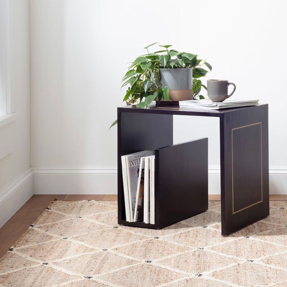 Tappeto indiano Kilim in iuta diamantata