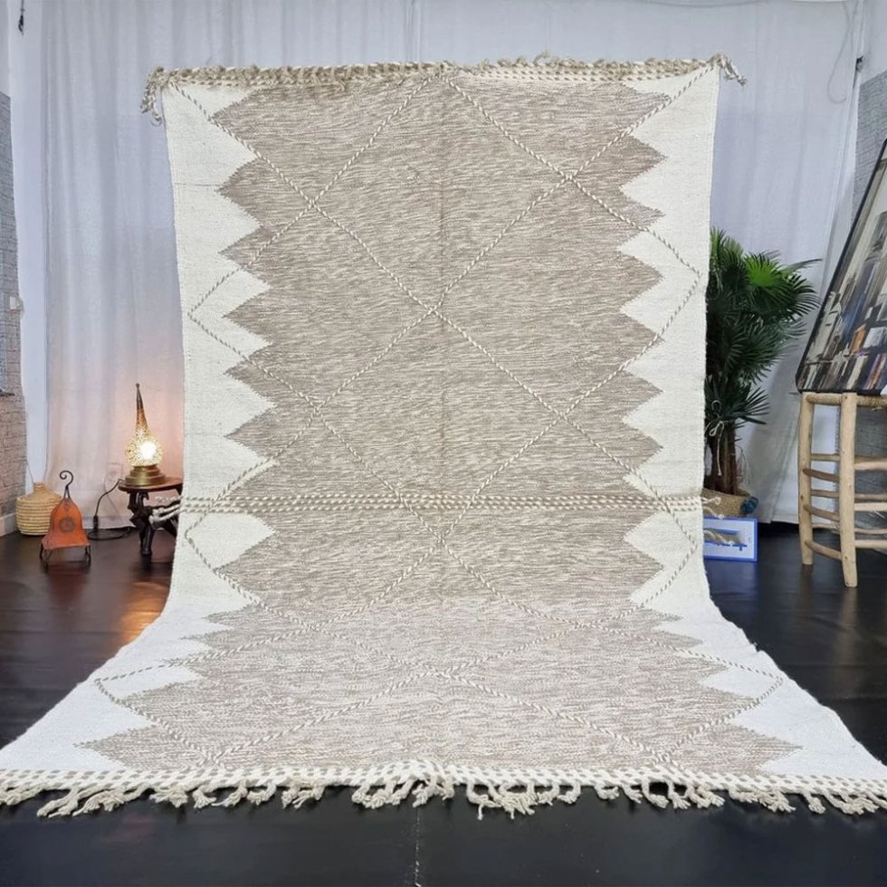 Tappeto Kilim beige marocchino