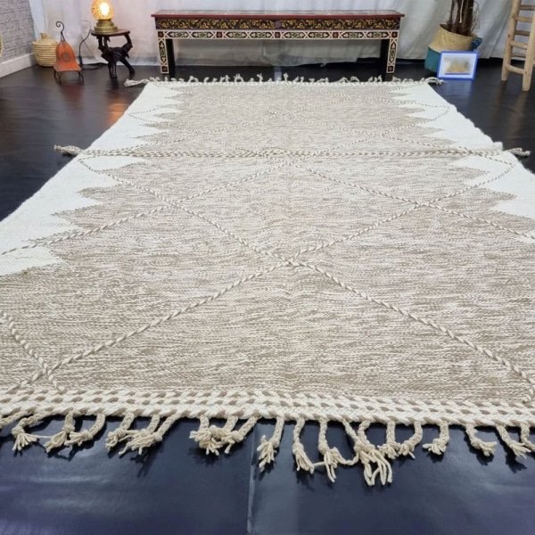 Tappeto Kilim beige marocchino