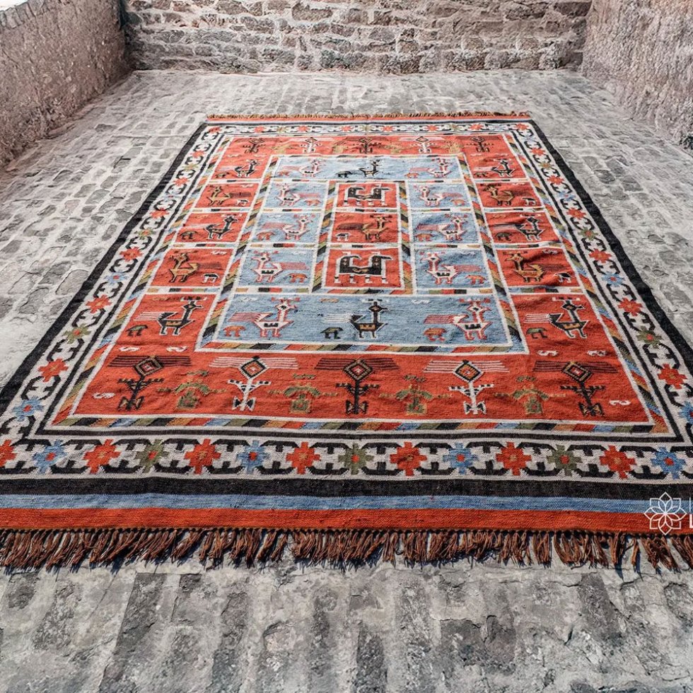 Tappeto kilim in stile nativo americano