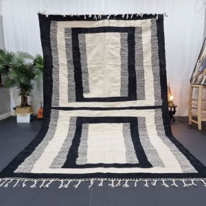 Tappeto kilim naturale bianco e nero