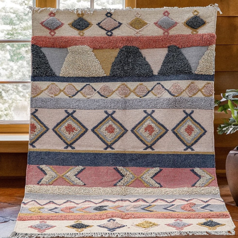 Tappeto Kilim naturale pastello