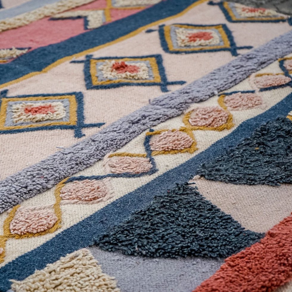 Tappeto Kilim naturale pastello