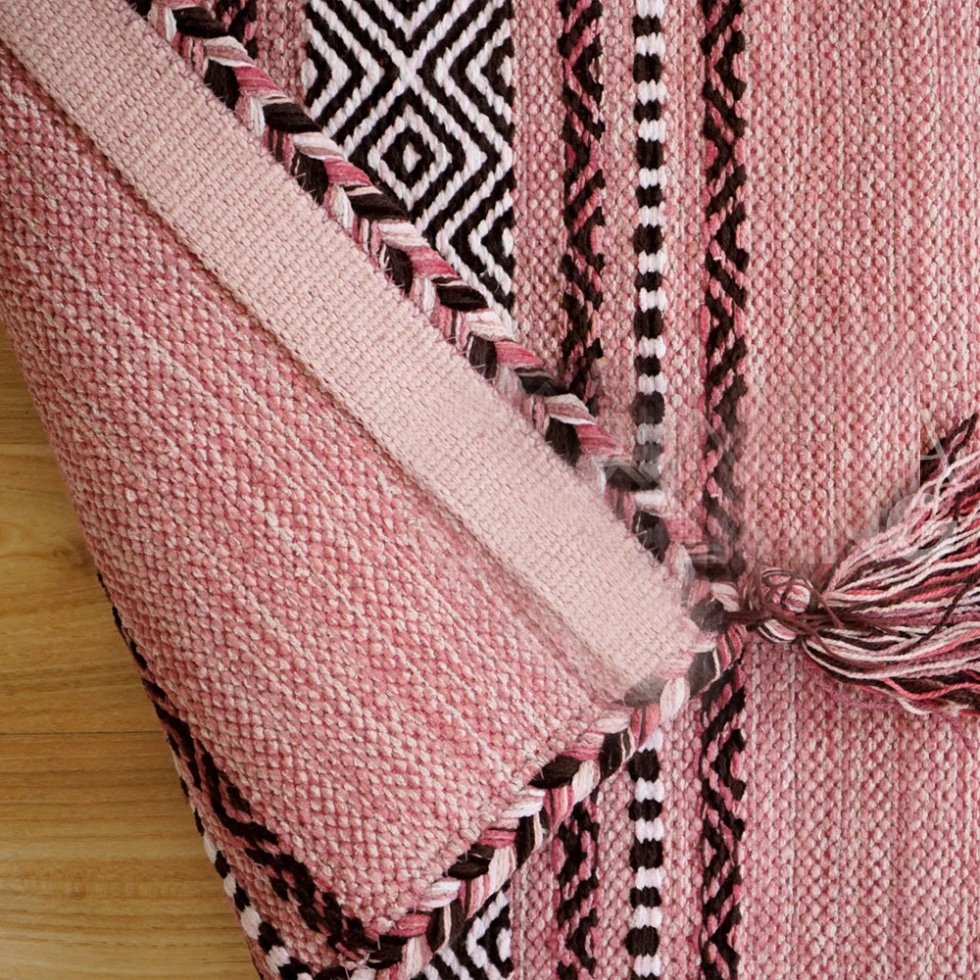 Tappeto indiano kilim rosa