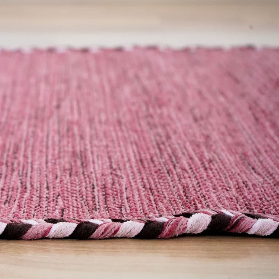 Tappeto indiano kilim rosa
