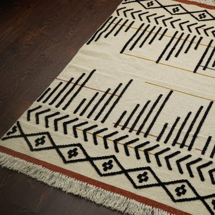 Morbido tappeto kilim fatto a mano