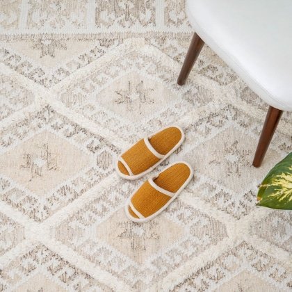Tappeto kilim boho bianco