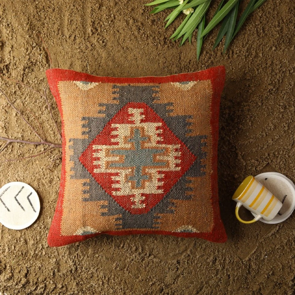 Cuscini kilim antichi 18x18 pollici