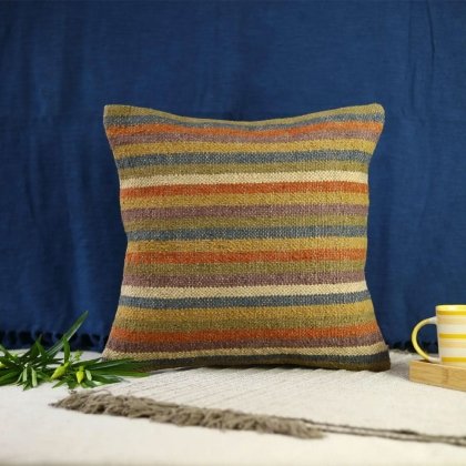 Cuscino kilim a righe