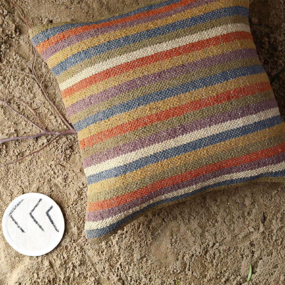 Cuscino kilim a righe Cuscino kilim a righe