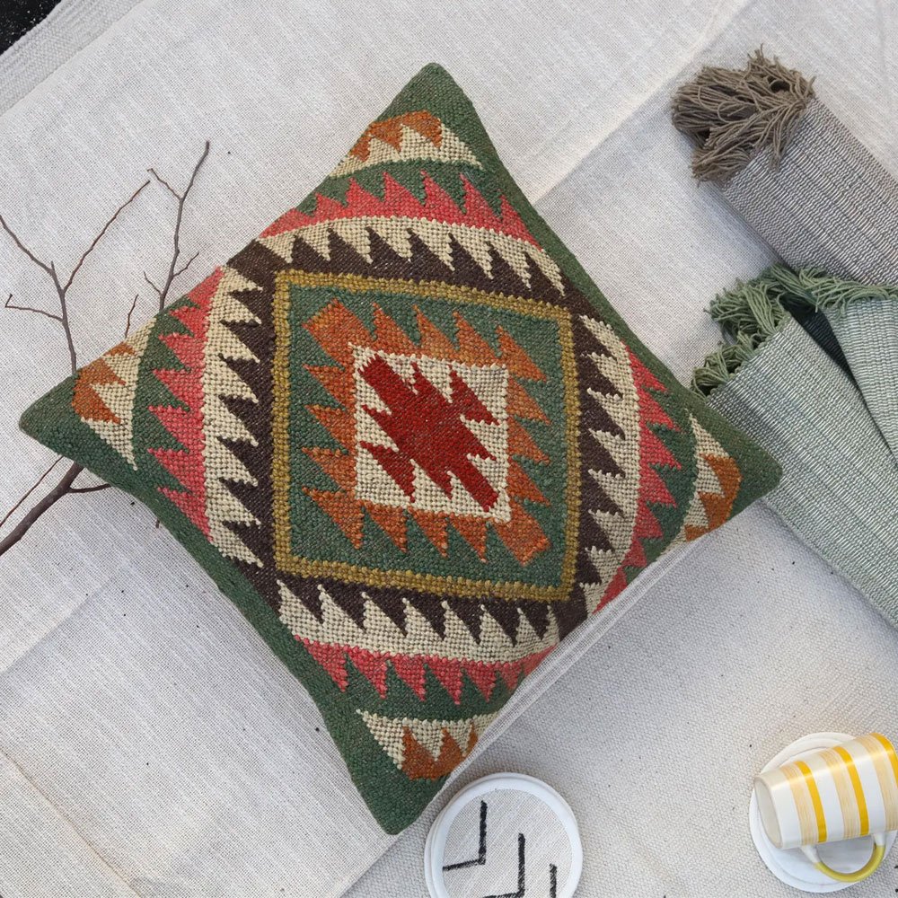 Cuscino kilim in stile turco 18×18 Cuscino kilim in stile turco 18×18