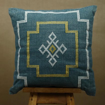 Cuscino kilim turchese