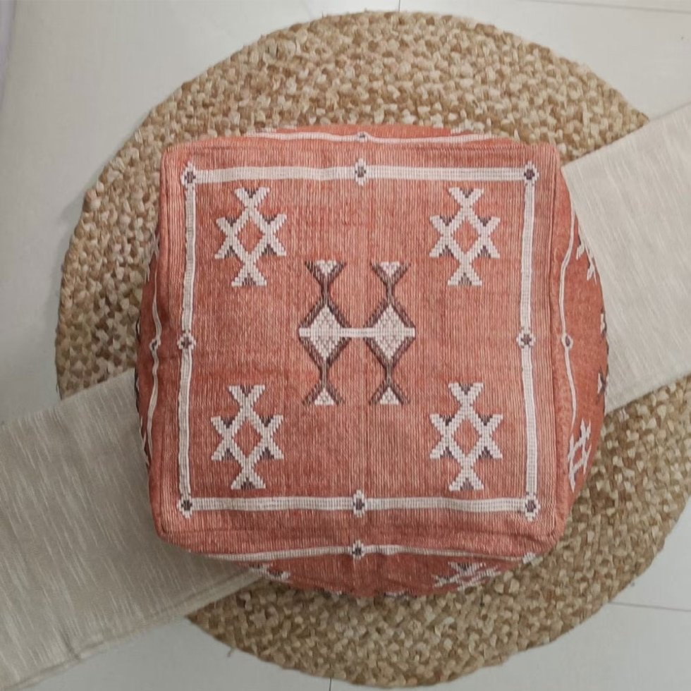 Pouf Kilim marocchino rosso