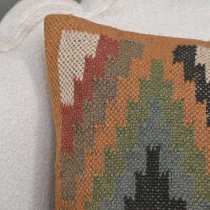 Cuscino kilim con diamante chevron 20x20