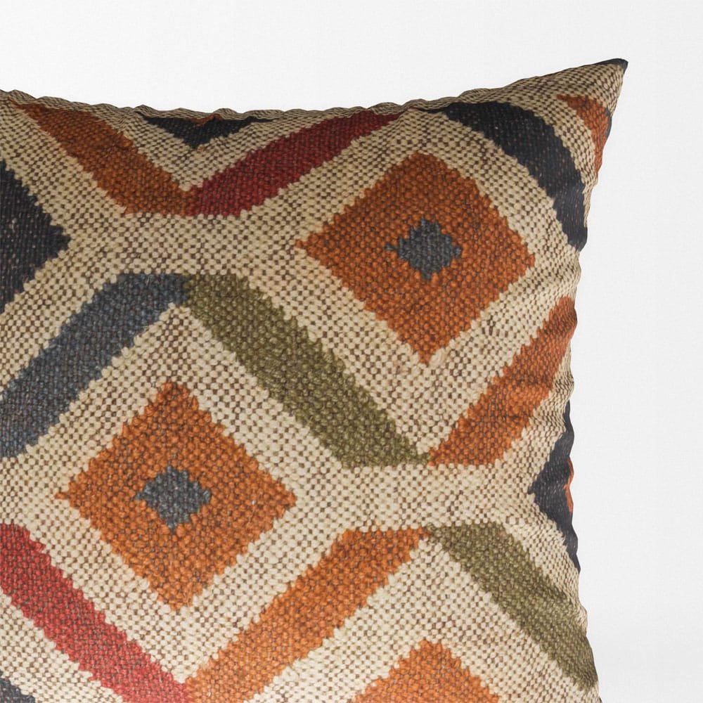 Cuscini kilim aztechi in lana e iuta Cuscini kilim aztechi in lana e iuta