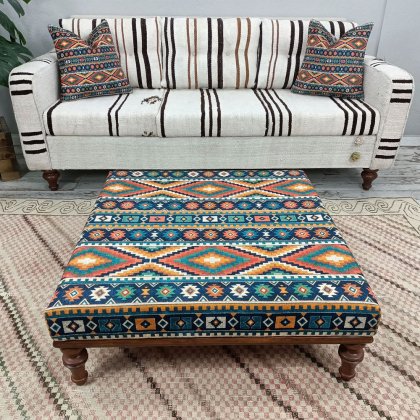 Tavolino da caffè kilim turco verde
