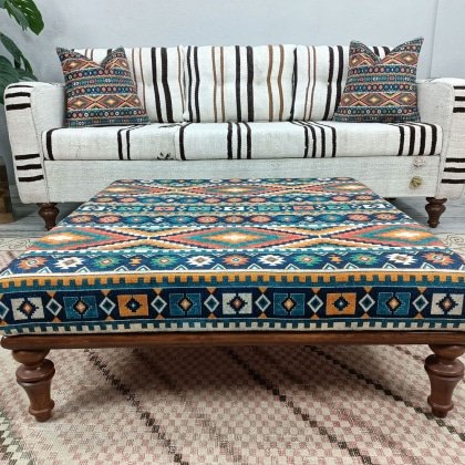 Tavolino da caffè kilim turco verde