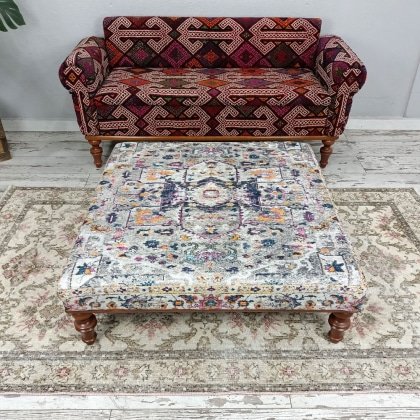 Tavolino da caffè turco kilim grigio