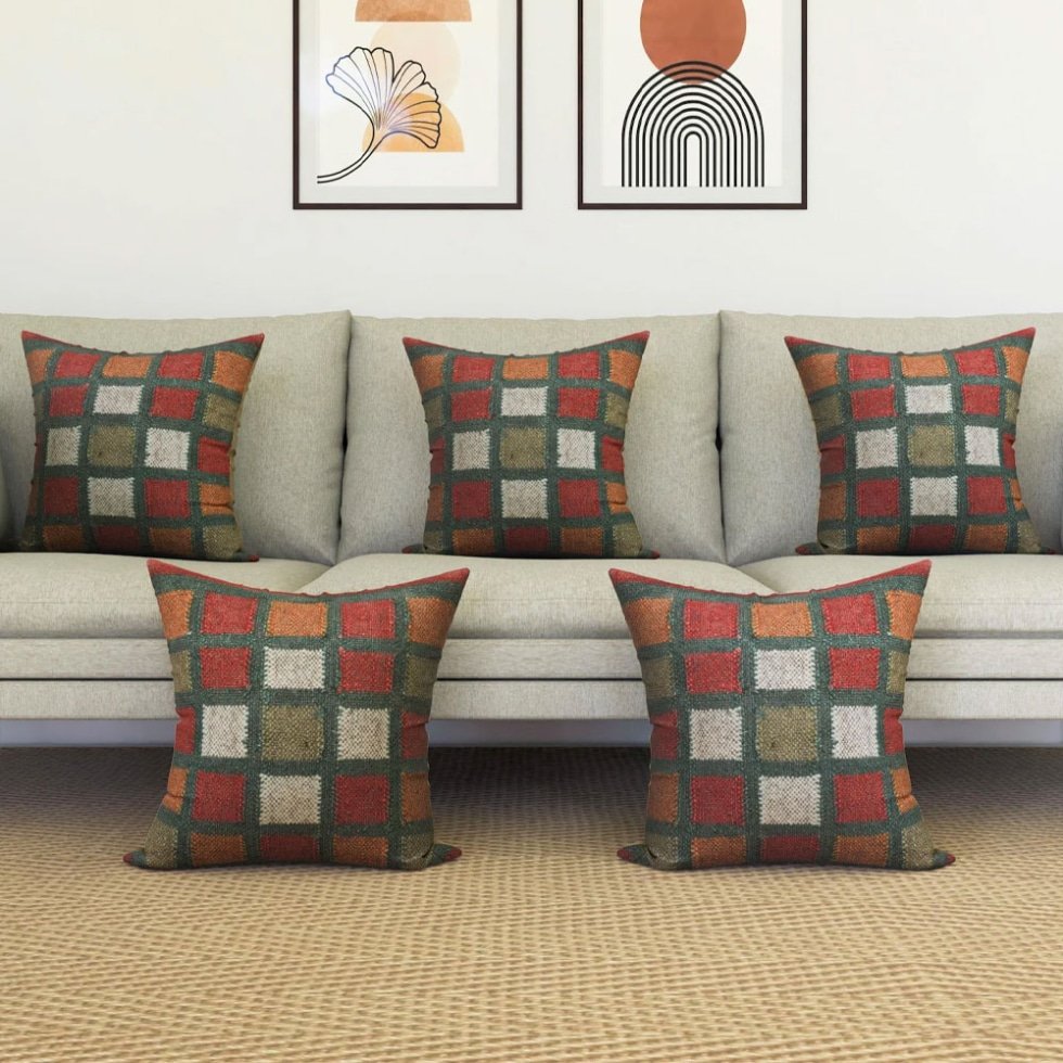 Cuscini kilim con motivo quadrato