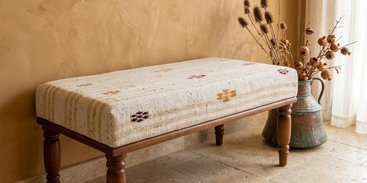 Qual è la differenza tra un kilim ottomano e un pouf?